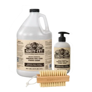 GRIT-IT! Complete Shop Kit with 1-gallon jug, 16 oz pump bottle, and free double-sided nail brush