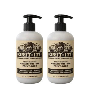 Two GRIT-IT! 16 oz heavy-duty pumice hand cleaner pump bottles