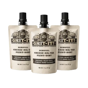 GRIT‑IT! Travel 3-Pack with three 2 oz pumice hand-cleaner pouches