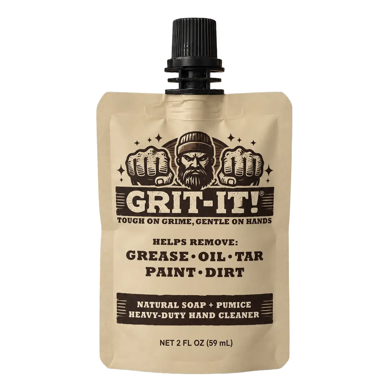 GRIT-IT! 2 oz heavy-duty pumice hand cleaner pouch